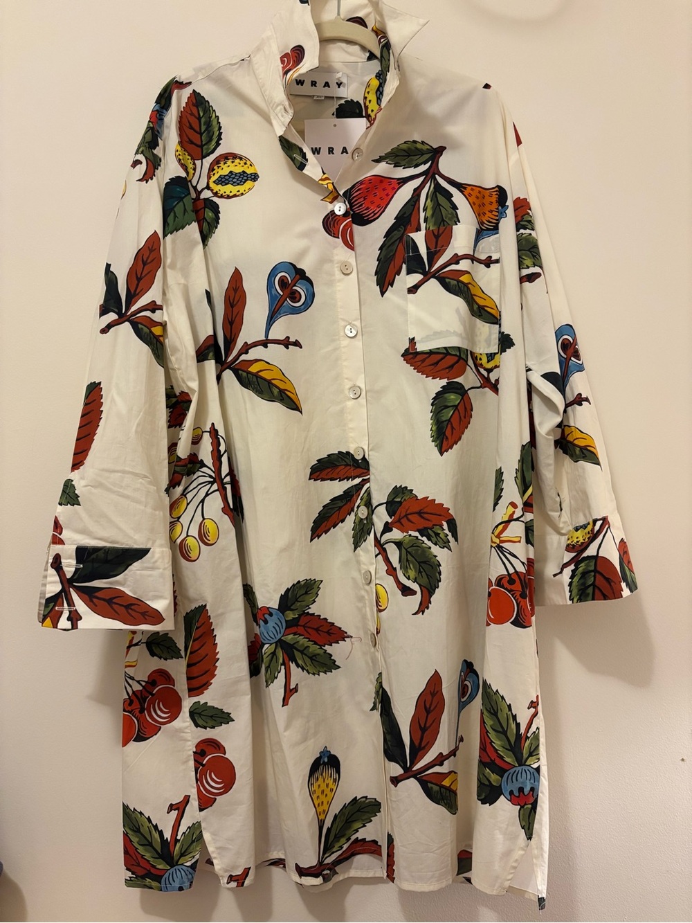 WRAY Etore Shirt Dress in Stone Fruit XL